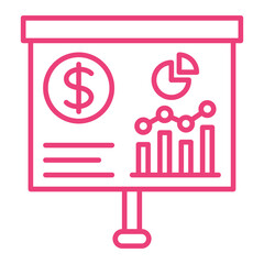Presentation Multicolor Line Icon