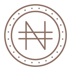 Naira Multicolor Line Icon