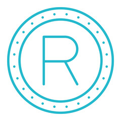 Rand Multicolor Line Icon