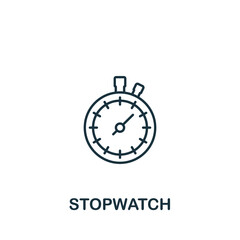 Stopwatch icon. Line simple Measuring icon for templates, web design and infographics