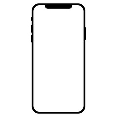 Phone with free space. Smartphone and mobile phone mockup.