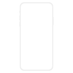 Phone with free space. Smartphone and mobile phone mockup.