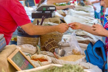 Achat de produits du marché 