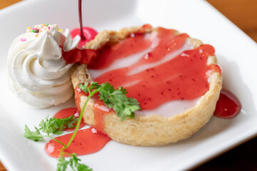 いちごミルクプリンタルト