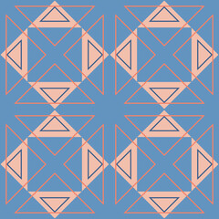 Geometry triangle shape seamless pattern design for textile