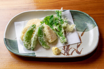 筍と野菜の天ぷら