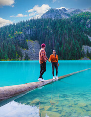 Joffre Lakes British Colombia Whistler Canada, colorful lake of Joffre lakes national park in...