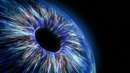 Constricted eye, illustration