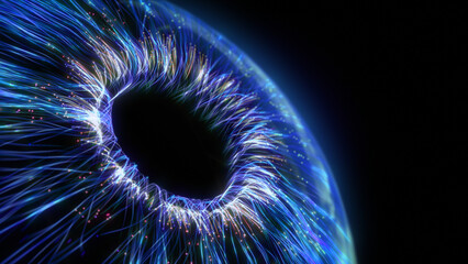 Dilated eye, illustration