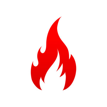Furious blazing ignition, warning about flammable object isolated flat cartoon icon. Vector campfire or bonfire icon, burning fire flame. Fiery energy explosion, hot fireball, symbol of hell, passion