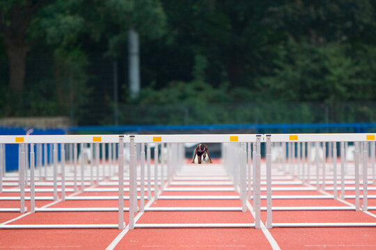 H&uuml;rdenl&auml;ufer am Startblock