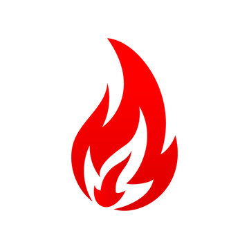 Fiery energy explosion, hot fireball, bonfire isolated flat cartoon icon. Vector blazing fire flame, burning lit ignition. Furious ignition, warning about flammable object, passion and hell symbol
