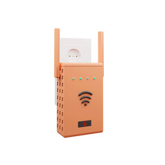 Wifi Extender Icon Isolated 3d Render Illustration