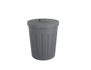 Trash Can  in 3d rendering.