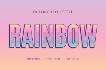 decorative rainbow Font and Alphabet vector