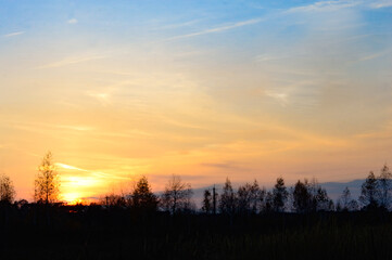 Obraz premium sunset in the mountains