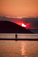 Beautiful Sunset on Greek island of Thassos - 524232456