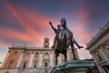 Campidoglio museums and roman forum view michalengelo design