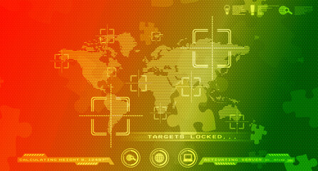 2d illustration world map abstract background