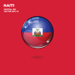 Obraz premium Haiti Flag 3D Buttons