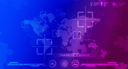 2d illustration world map abstract background