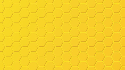 Abstract Yellow Hexagon Honeycomb Light and Shadow Vector Background