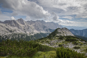 Naklejka na ściany i meble view of the highest peaks of the Julian Alps - Triglav National Park