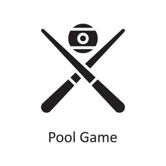 Pool Game vector solid Icon Design illustration. Sports And Awards Symbol on White background EPS 10 File