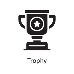 Trophy vector solid Icon Design illustration. Sports And Awards Symbol on White background EPS 10 File
