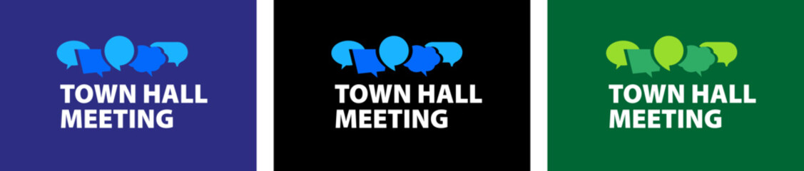 Town Hall Meeting - obrazy, fototapety, plakaty