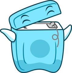 Cartoon dental floss box.