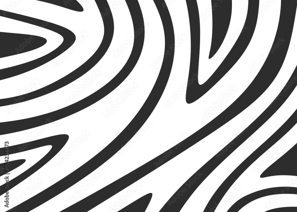 Poster abstract background with hypnotic wavy lines pattern