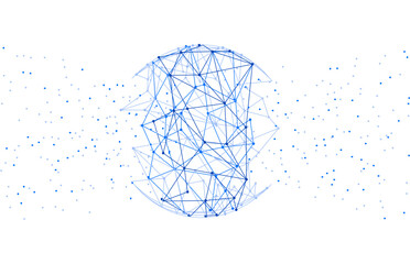 Network abstract connection isolated on white background. Network technology background with dots and lines. Ai background. Modern abstract concept. Ai background vector, network technology