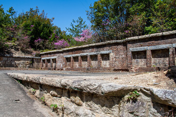 大久野島の北部砲台跡　広島県竹原市忠海町  Northern Cannon Battery Ruins on...