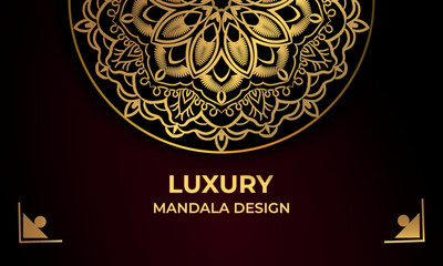 Elegant luxurious golden mandala design