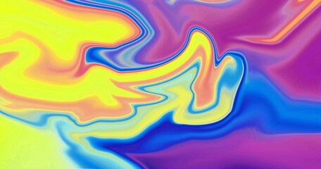 Color Waves Background. Fluid Flow. Ink Splash. Abstract Flow. Vibrant Color. Trendy Poster. Colorful Gradient. Ink In Water. 3d Rendering. Liquid Shape. Flow Wave.