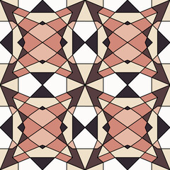Seamless Girih pattern. Vector geometric pattern for wallpaper and interior. Geometric Stained glass composition. Stained glass window for interior design. Morocco Seamless pattern. 