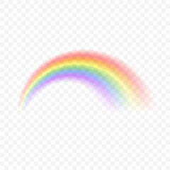 Realistic rainbow. Sky magic spectrum fantasy effect