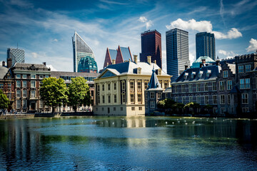 Modern and traditional buildings in the Hague