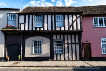 Traditional architecture in Sudbury street in Suffolk