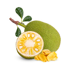 Ripe Jackfruit isolated on transparent background (.PNG)