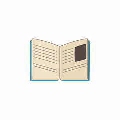 book isolated on white . book icon or  symbol . note book 