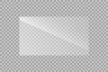 The glass or mirror texture effect. Window isolated on transparent background. Stock royalty free vector illustration