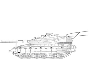 Modern Israeli main battle tank Merkava Mk 4