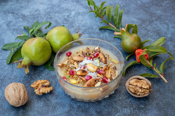 Traditional delicious Turkish dessert; Ashura (Asure)