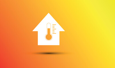 Fototapeta na wymiar casa, climatizzazione, termometro, temperatura