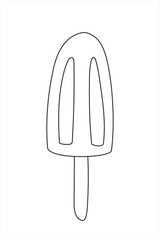 Hand drawn doodle illustration of ice cream. Sketch style vector illustration for cafe menu, postcard, birthday card decoration.