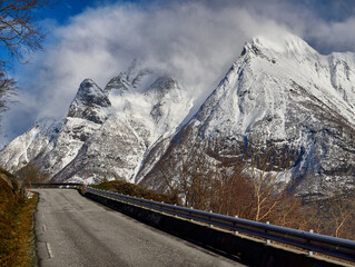 The magnificent Hjørundfjord in between the Sunnmøre Alps, Møre og Romsdal, Norway.