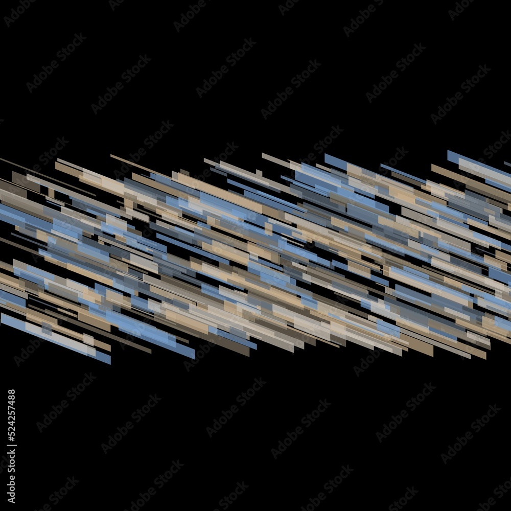 Poster abstract geometric speed line multi neon colored flares shapes and grid on a isolated black bg