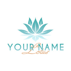 lotus logo design. line illustration lotus flower for cosmetics, beauty products, treatments, salons, spas, therapy, or health